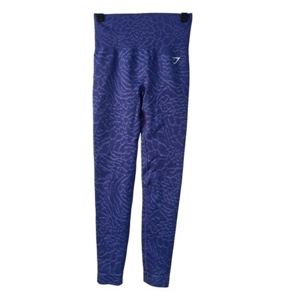 Gymshark Womens Purple Seamless Jacquard Leggings XS